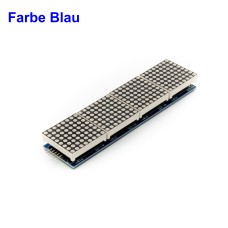 4 Module mit 8x8 LED Dot Matrix 32x8 Blau mit MAX7219 für Display