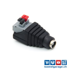 DC-Buchse Female Barrel Jack 5.5mm / 2.1mm mit Federklemmen